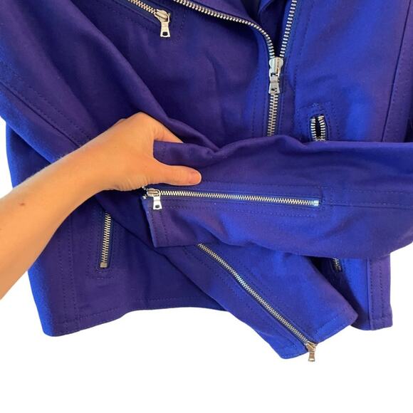 Gap Blogger Favorite Royal Purple Wool Moto Jacket in Ultra Violet - Picture 6 of 10